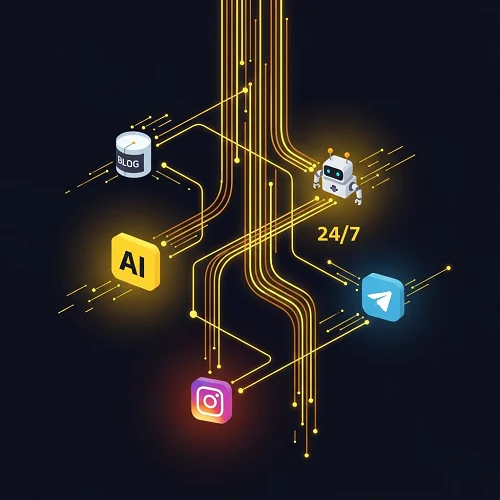 انقلاب در تولید محتوا: اتوماسیون کامل پست‌ها و کامنت‌ها با n8n و AI