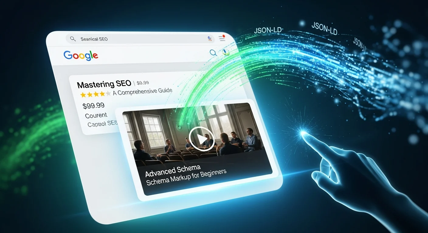 آموزش ساخت اسکیما Course و VideoObject: راهنمای جامع اسکیما مارک‌آپ برای دوره‌های آموزشی با JSON-LD